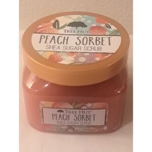 Tree Hut Peach Sorbet Shea Sugar Scrub 18 oz Exfoliating Body Scrub